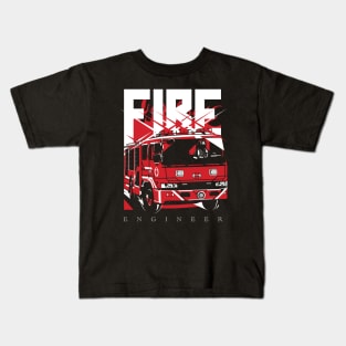 Fire Set No. 3 - Engineer Kids T-Shirt